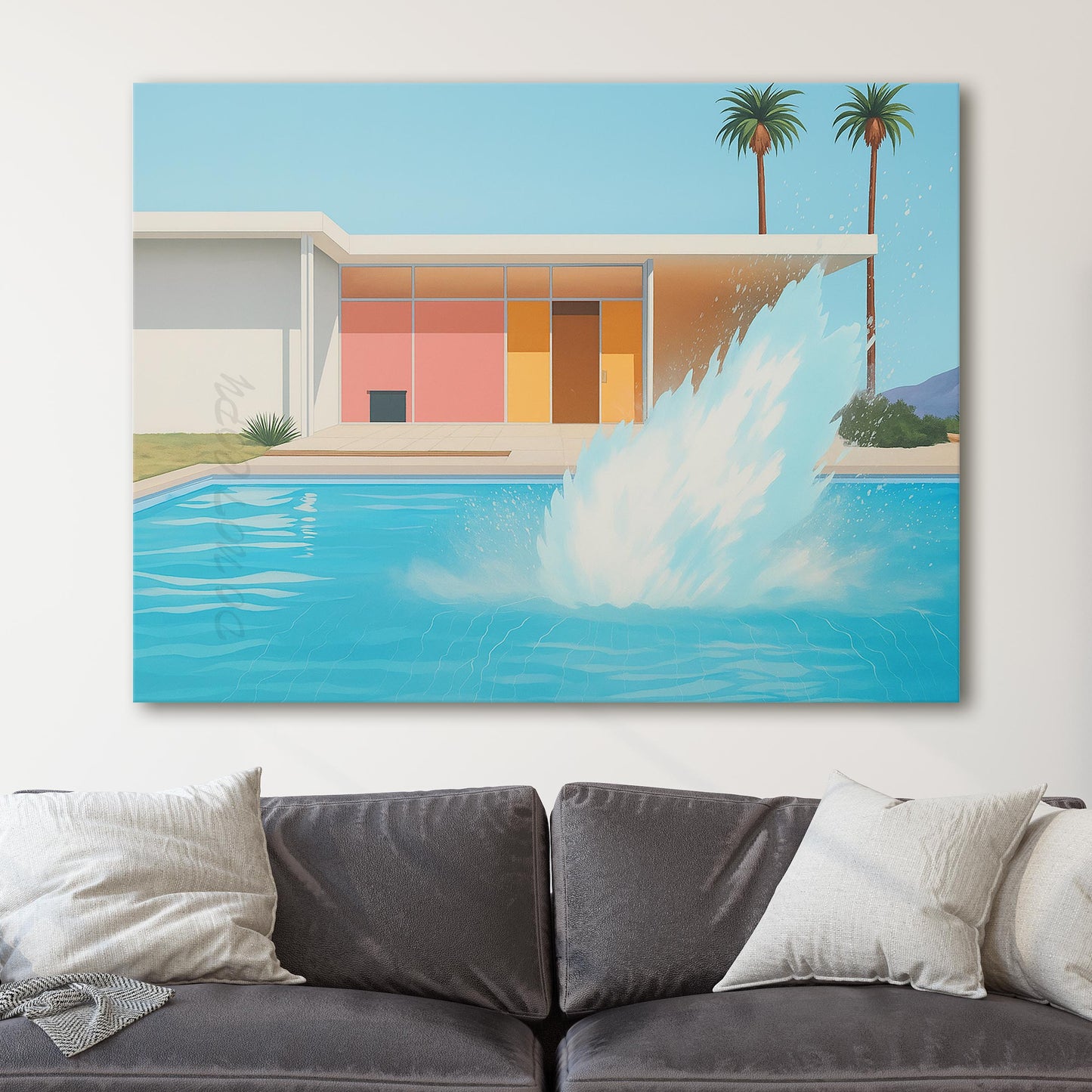 Pool Splash Mid Century