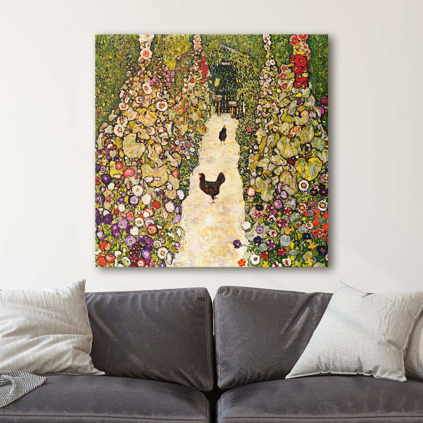 Garden Path With Chickens by Gustav Klimt