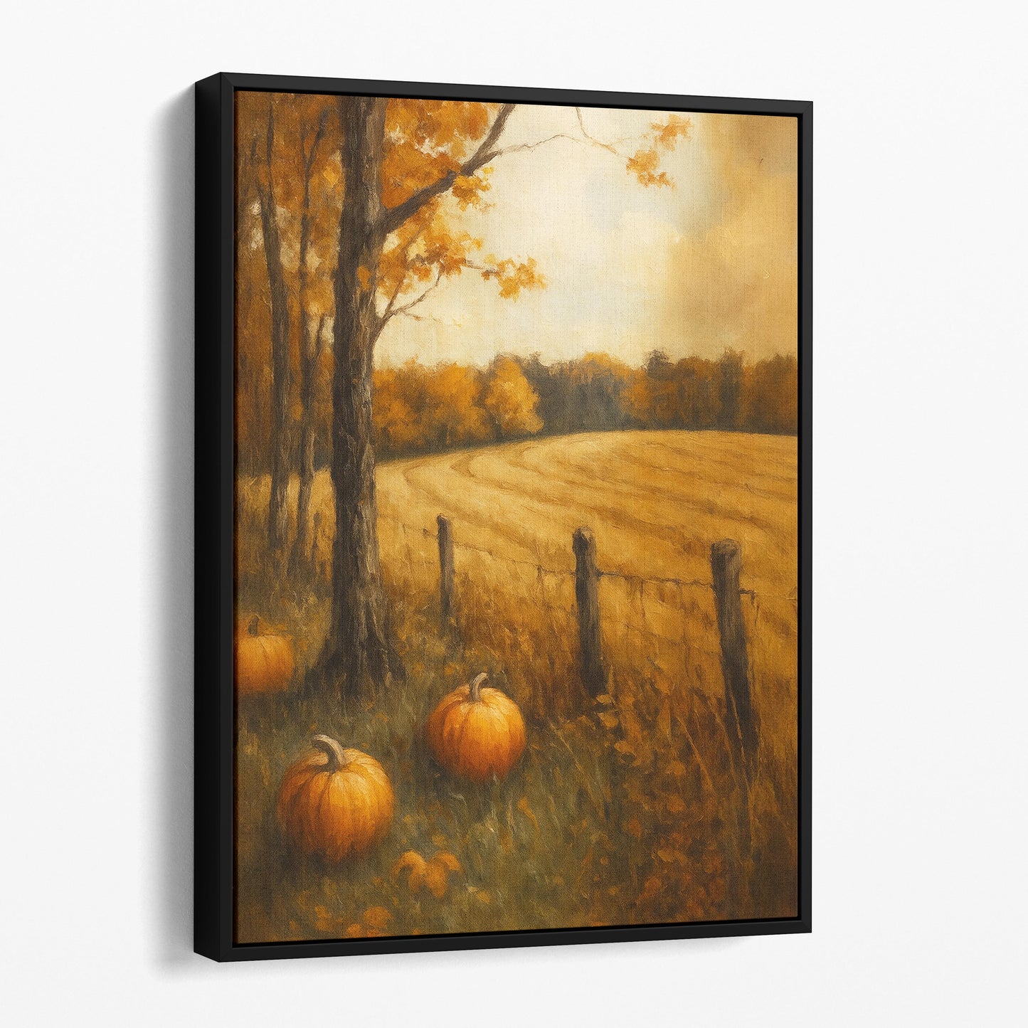 Rustic Fall Pumpkin Field Landscape