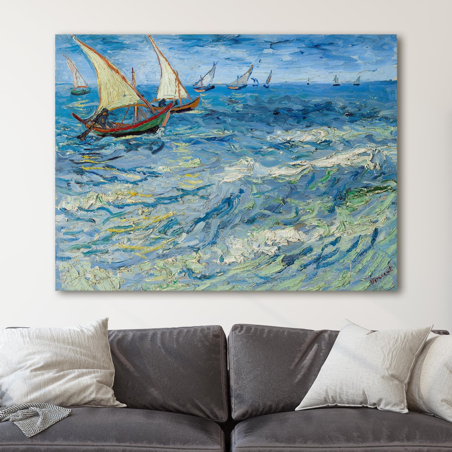 Seascape at Saintes-Maries (1888) by Vincent van Gogh
