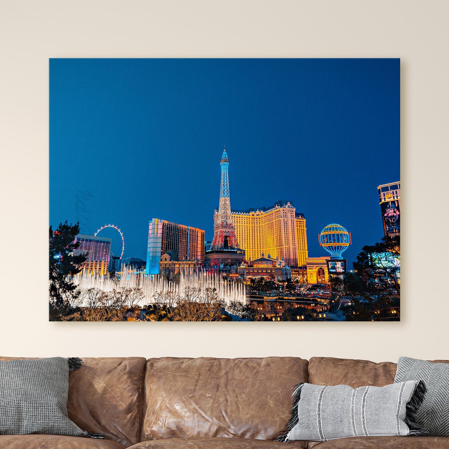 Las Vegas Fountain At Night