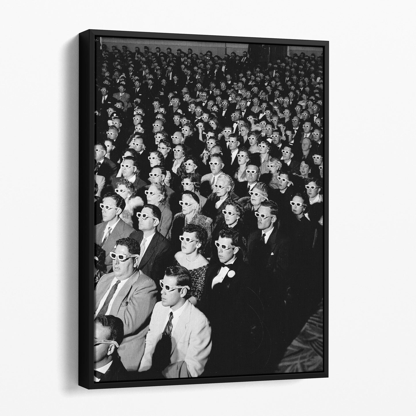 Movie Audience Wearing 3D Glasses 1950s