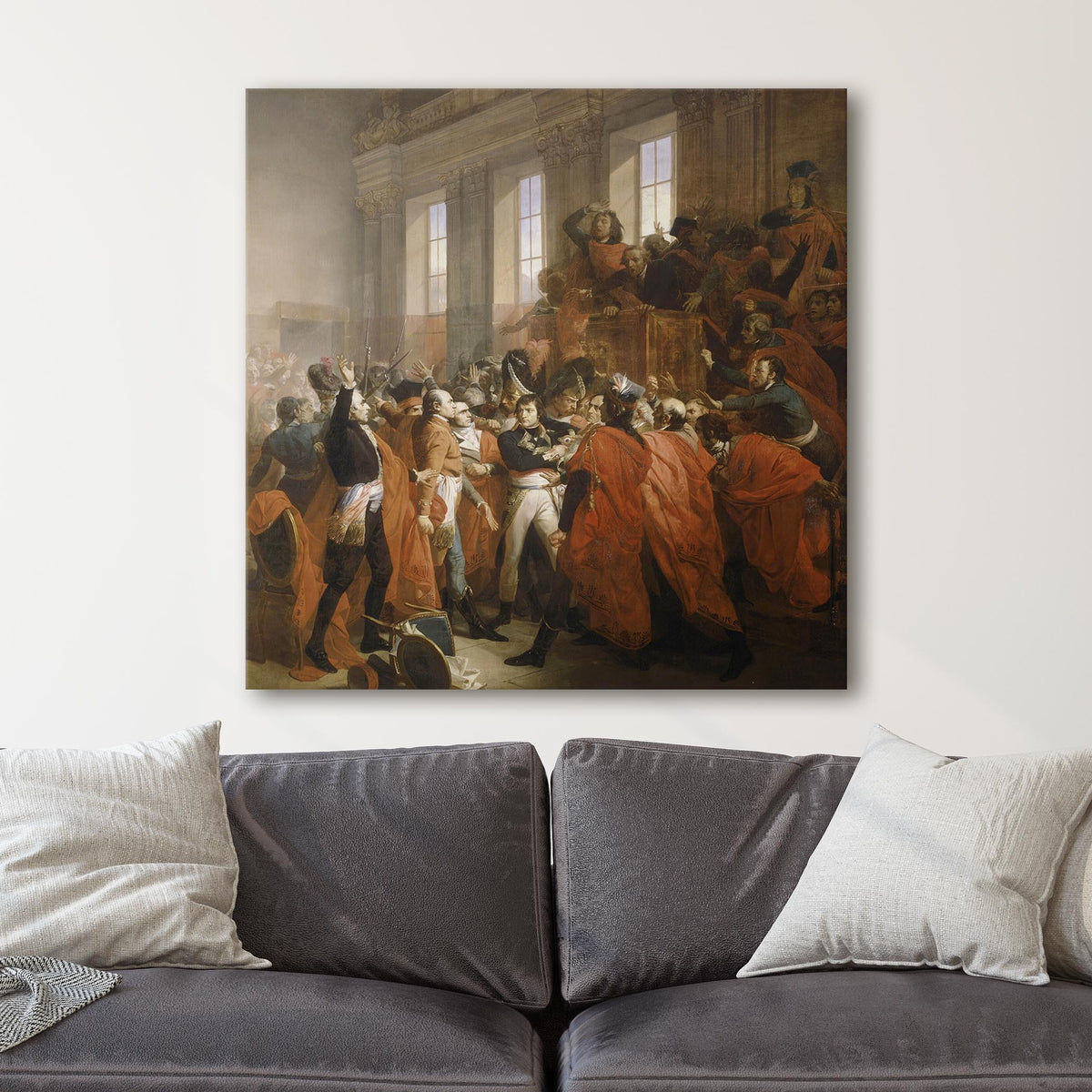 Napoleon Bonaparte in the coup d'état of 18 Brumaire in Saint-Cloud