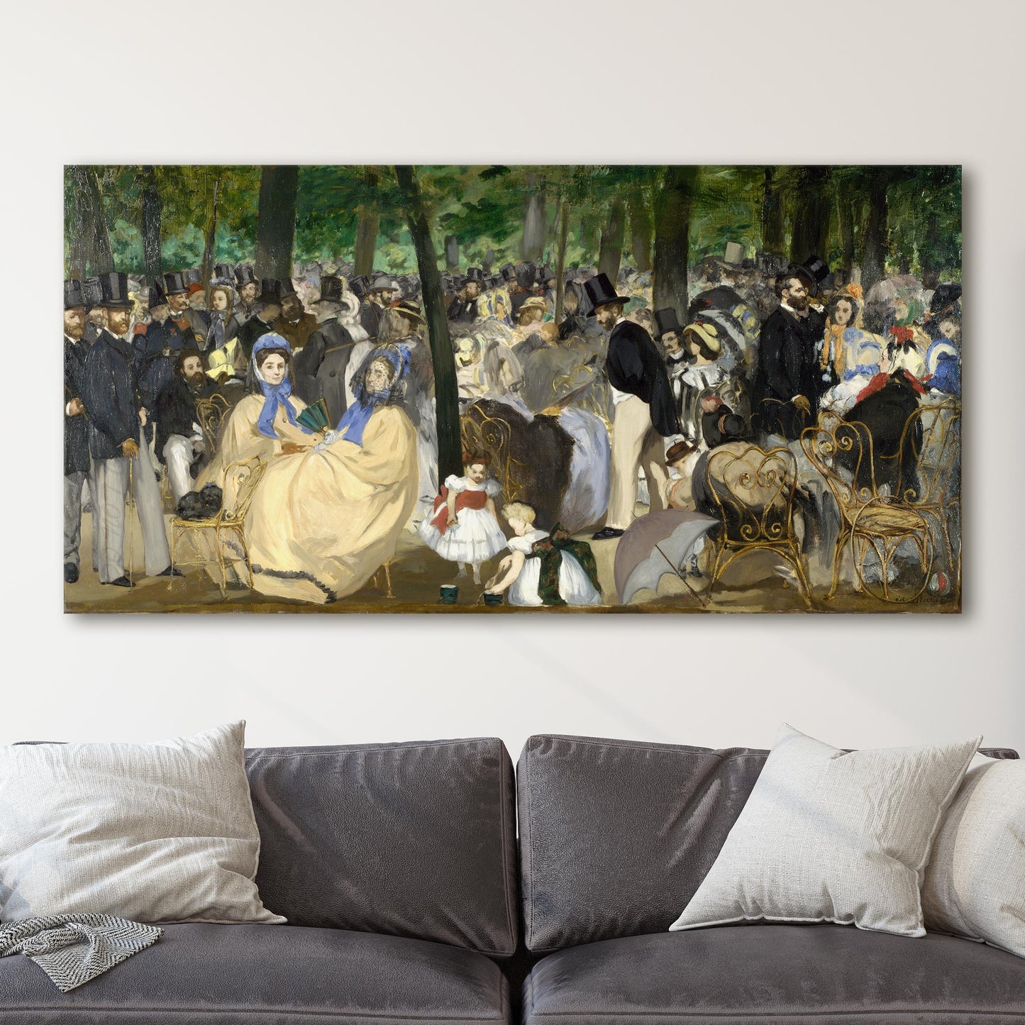 Music in the Tuileries (1862) by by Édouard Manet