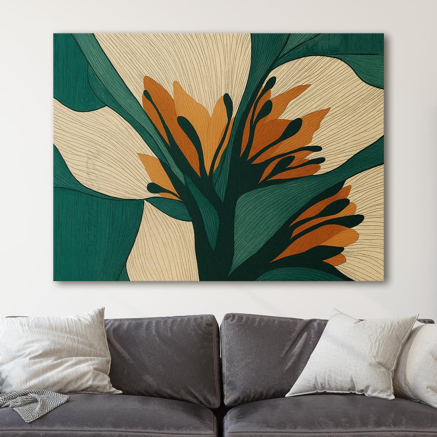 Green Abstract Floral Botanicals