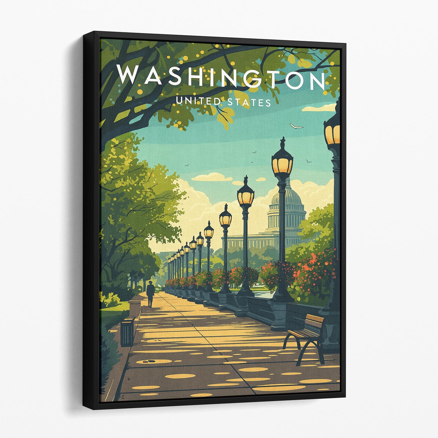 Washington DC Vintage Travel Poster