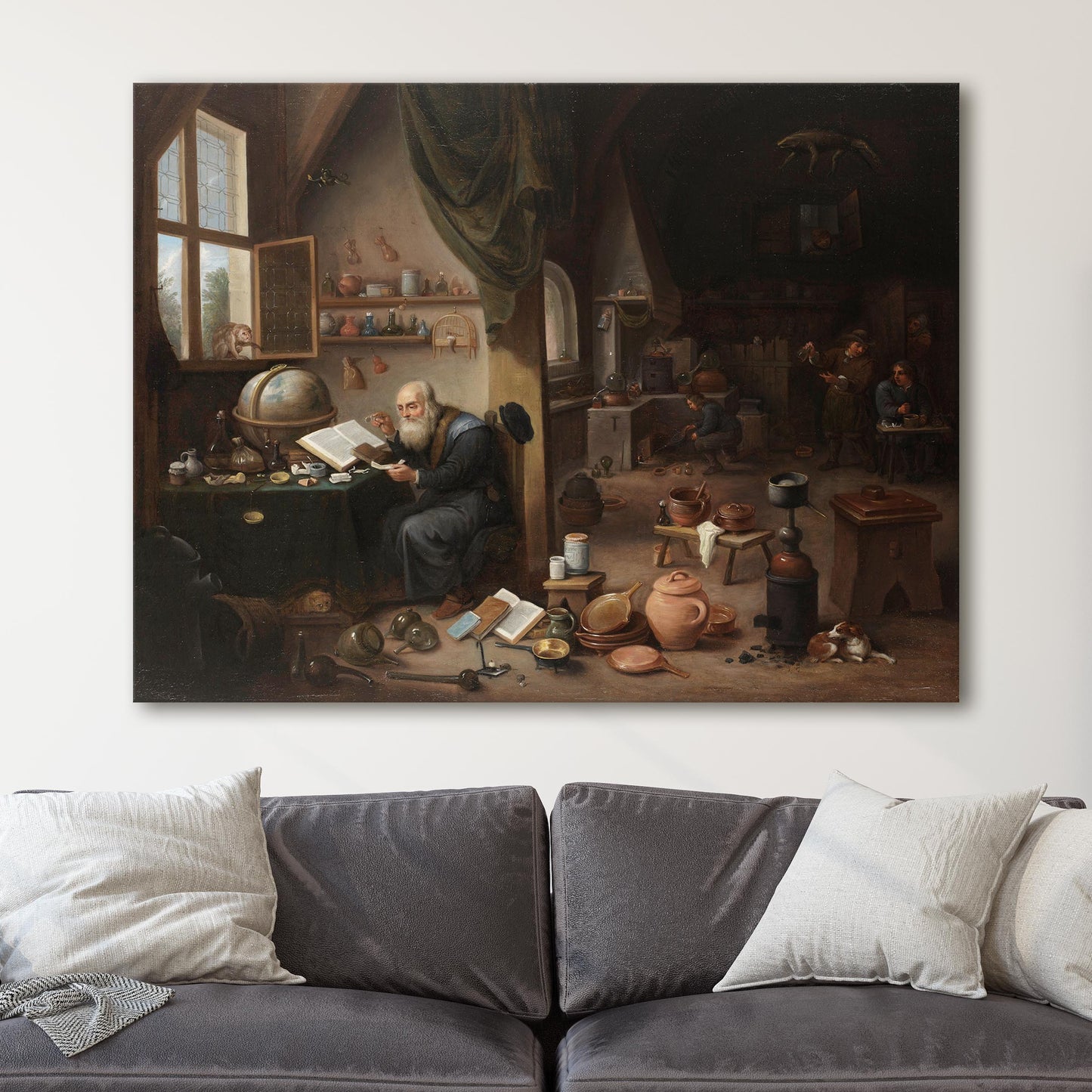 An Alchemist in His Laboratory by David The Younger Teniers