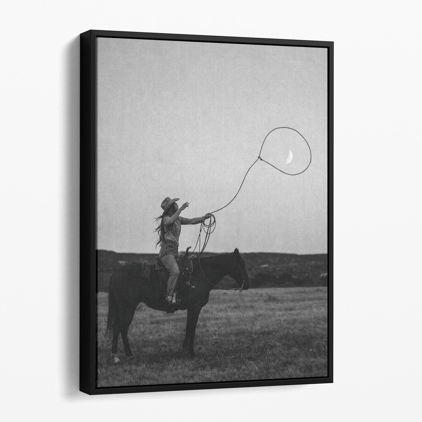Cowgirl Lassoing The Moon