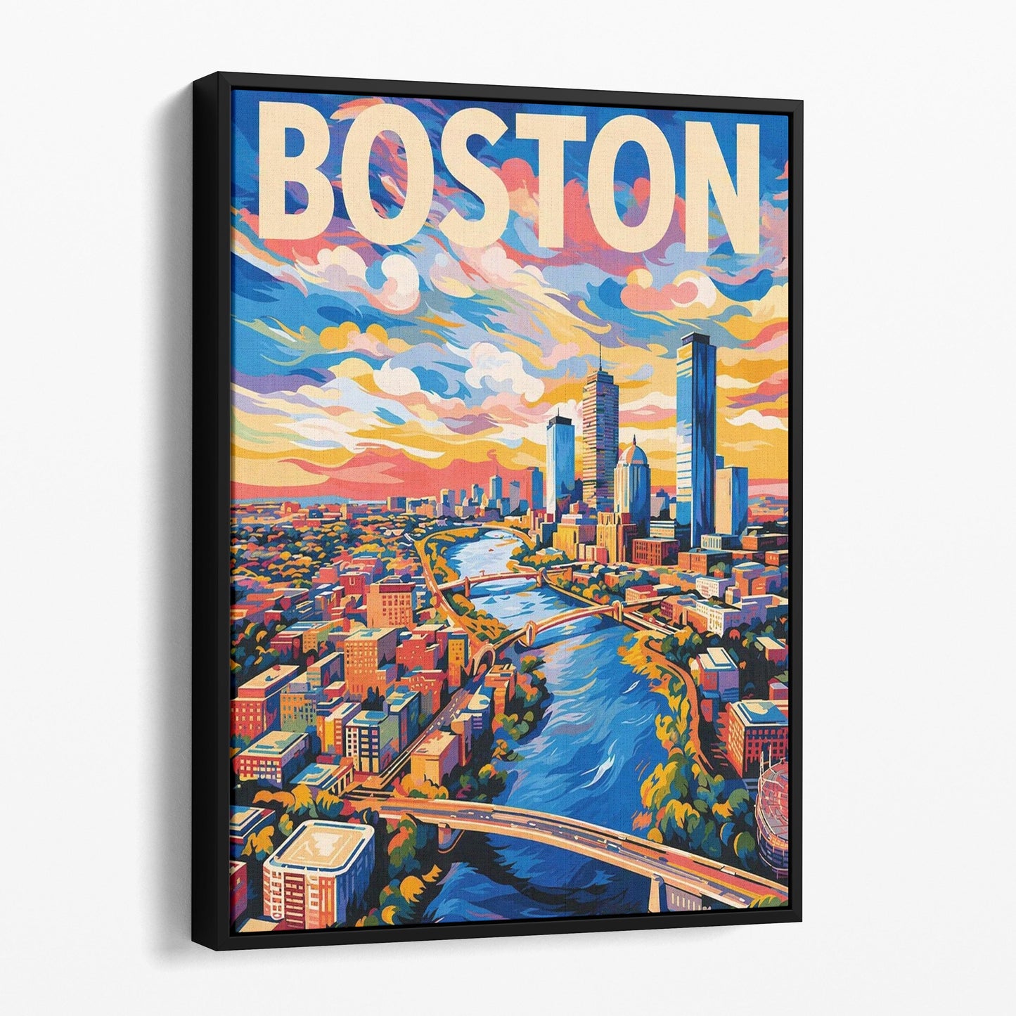 Boston Massachusetts Travel Poster