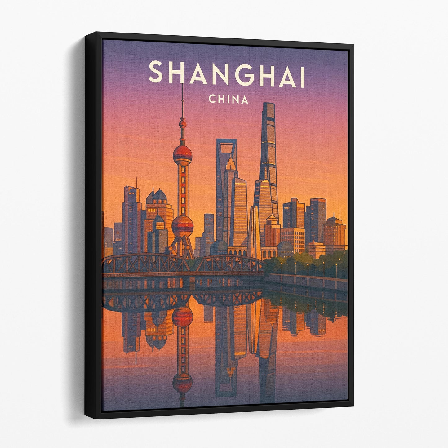 Shanghai China Travel Poster