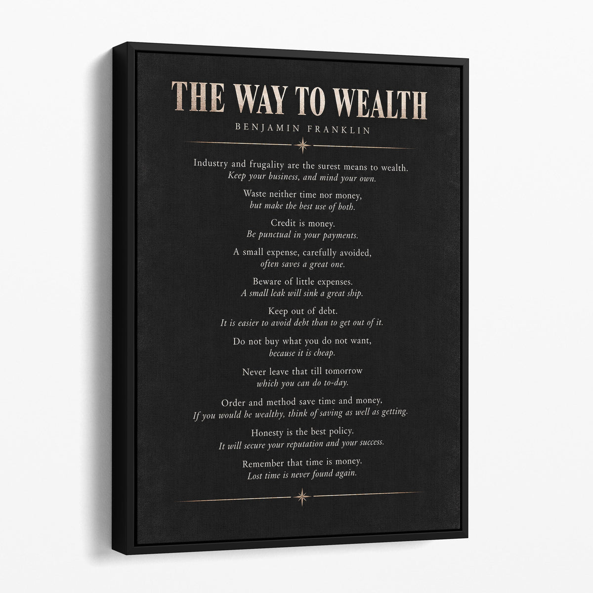 The Way To Wealth - Benjamin Franklin