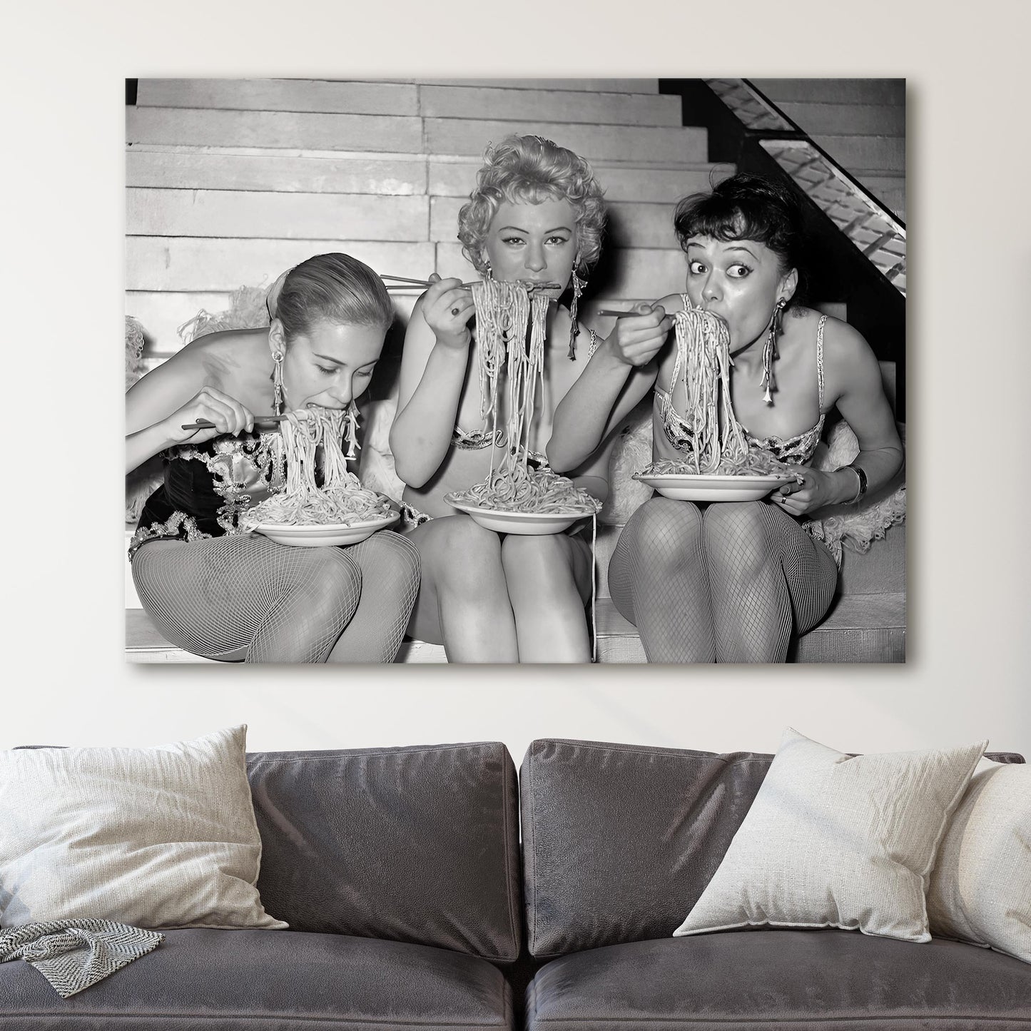 Women Eating Spaghetti