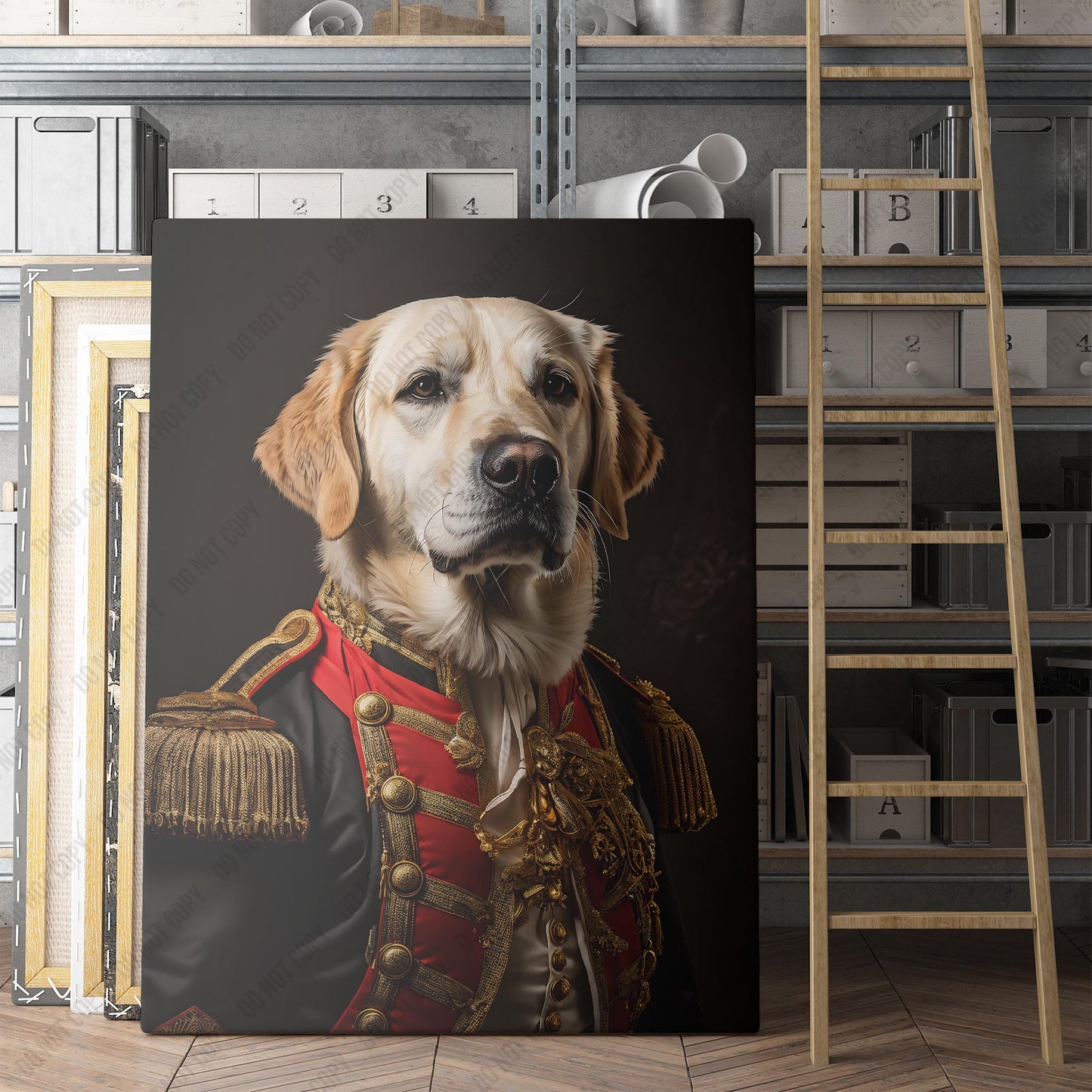 Yellow Labrador Aristocrat Portrait