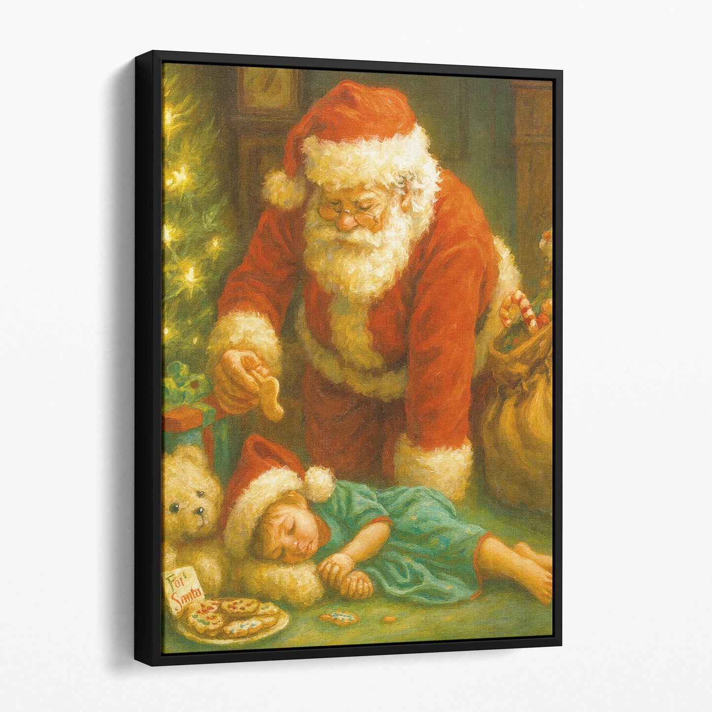 Santa Claus Eating Cookies