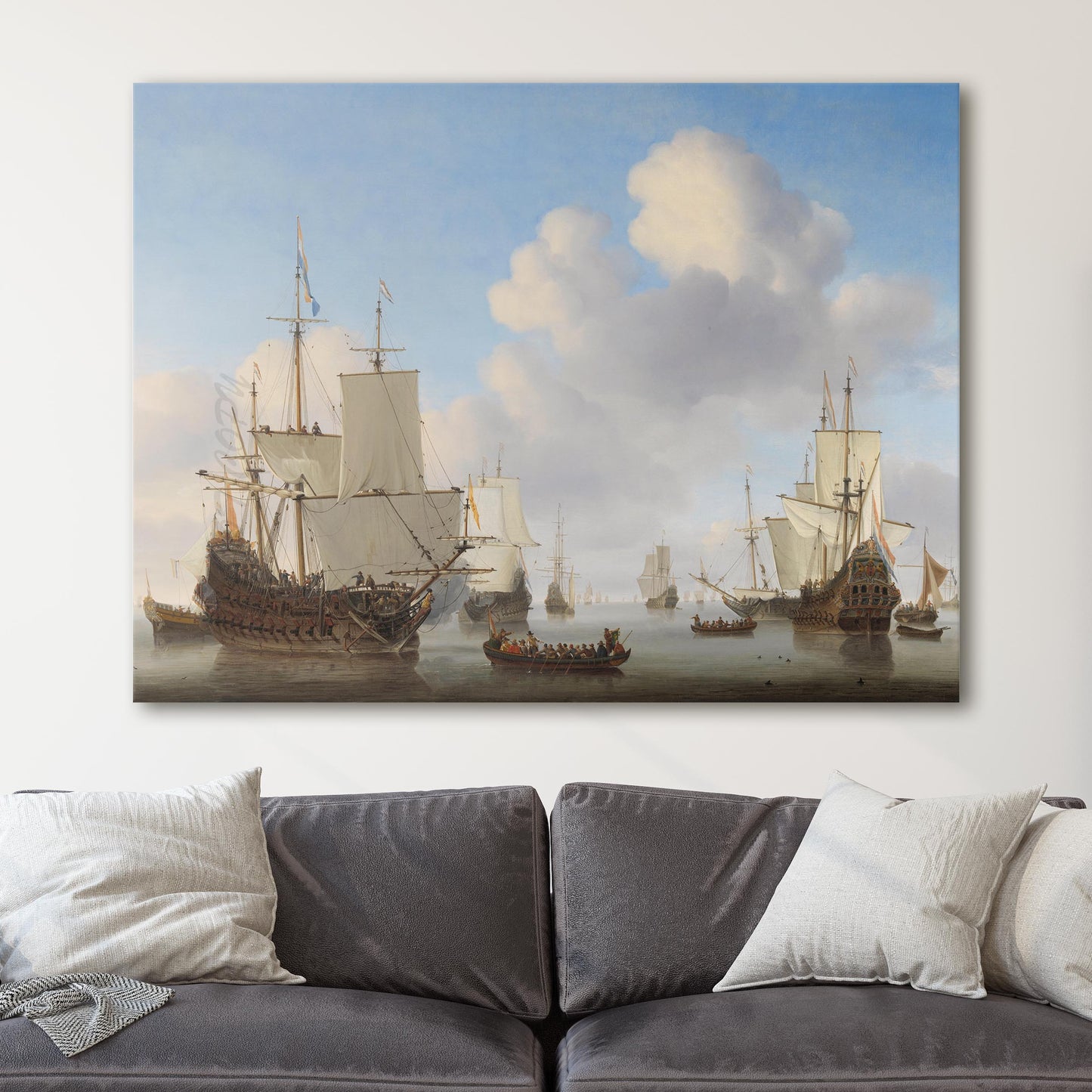 Dutch Ships in a Calm Sea 1665 by Willem van de Velde