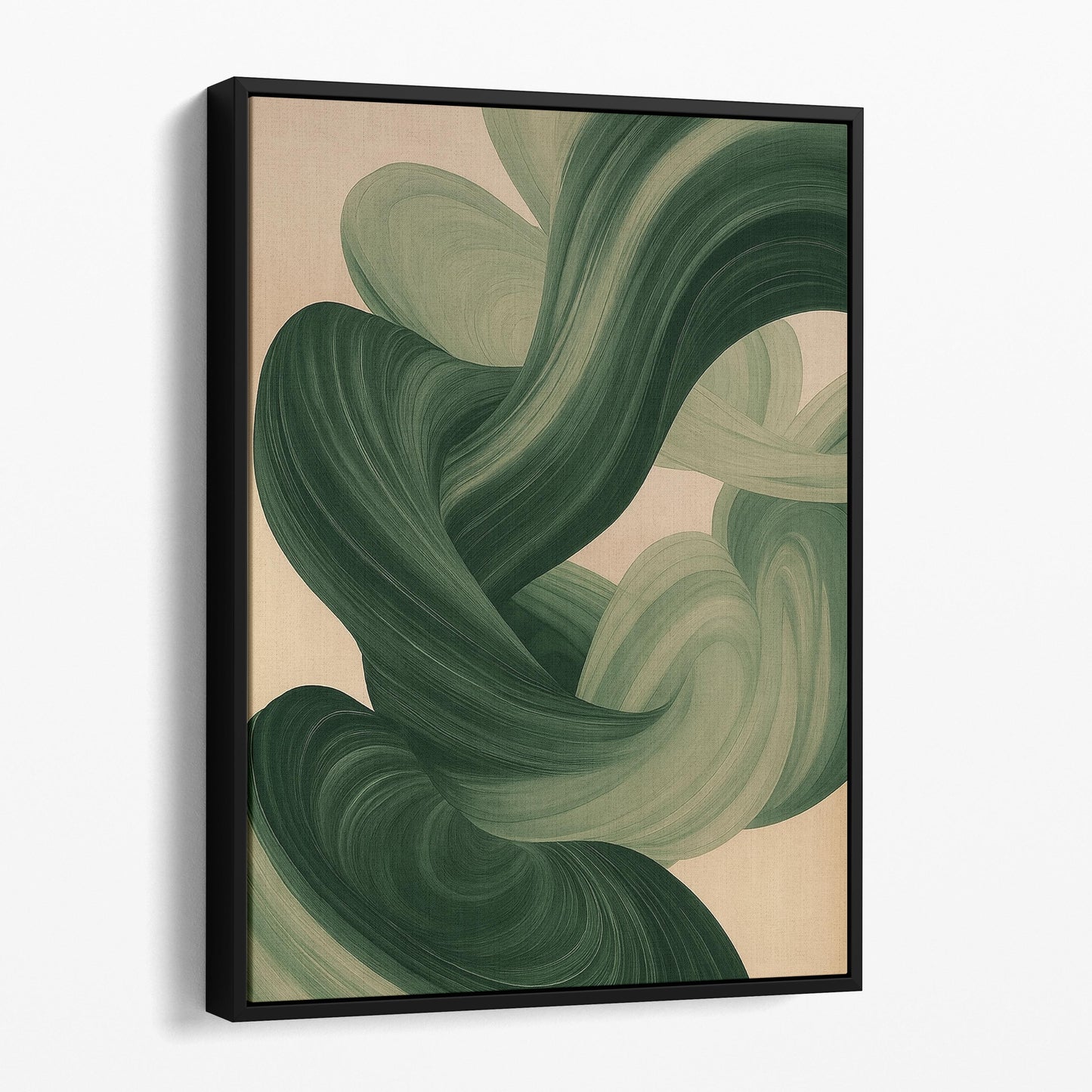 Green Swirls Abstract