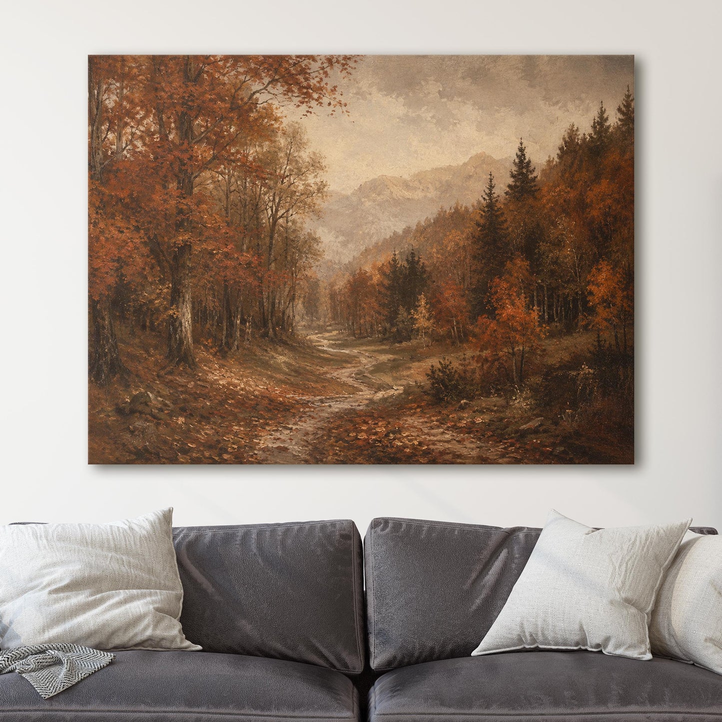 Moody Autumn Forest Path
