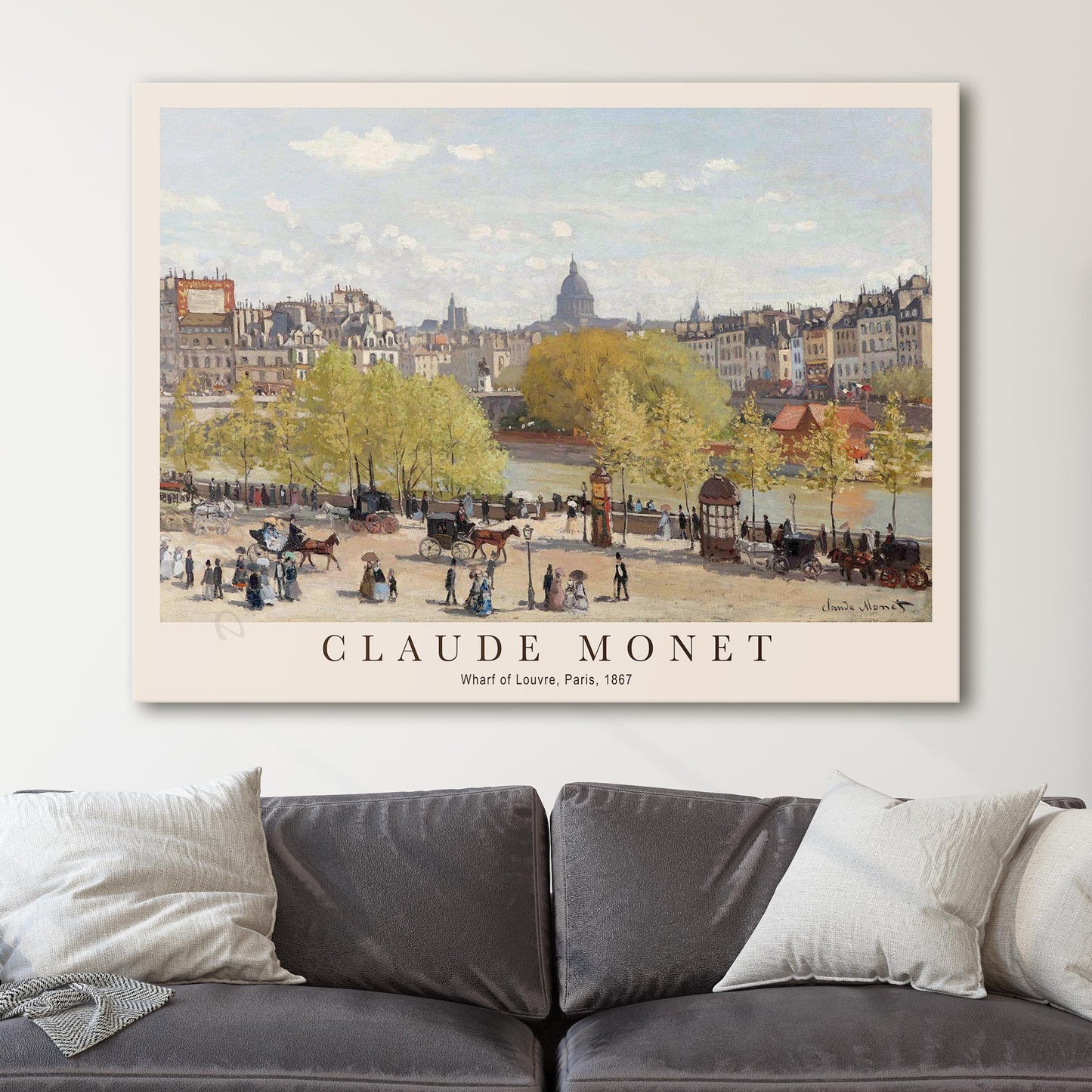 Claude Monet - Wharf of Louvre, Paris