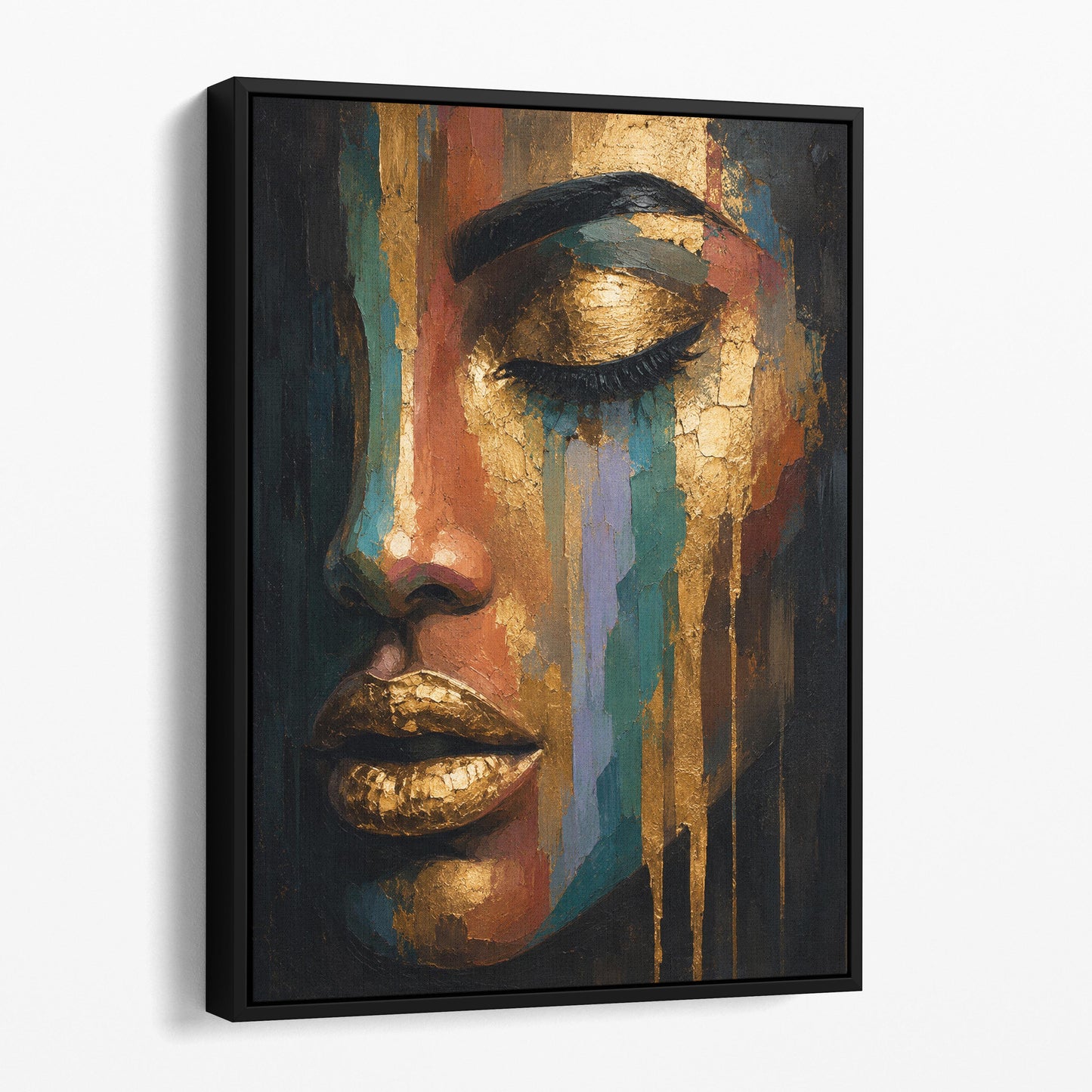 Serenity in Gold Drips