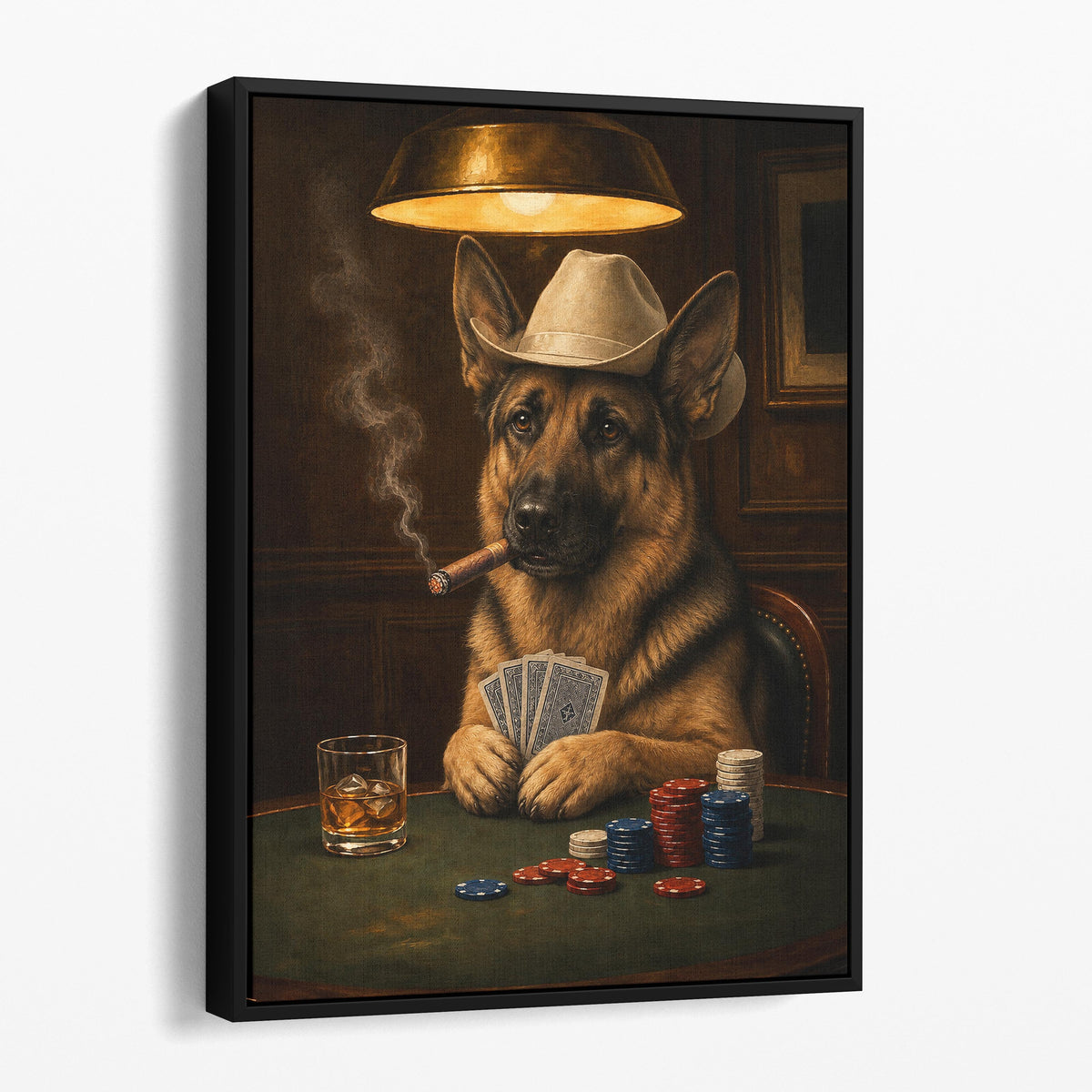 German Shepherd Dog Playing Cards