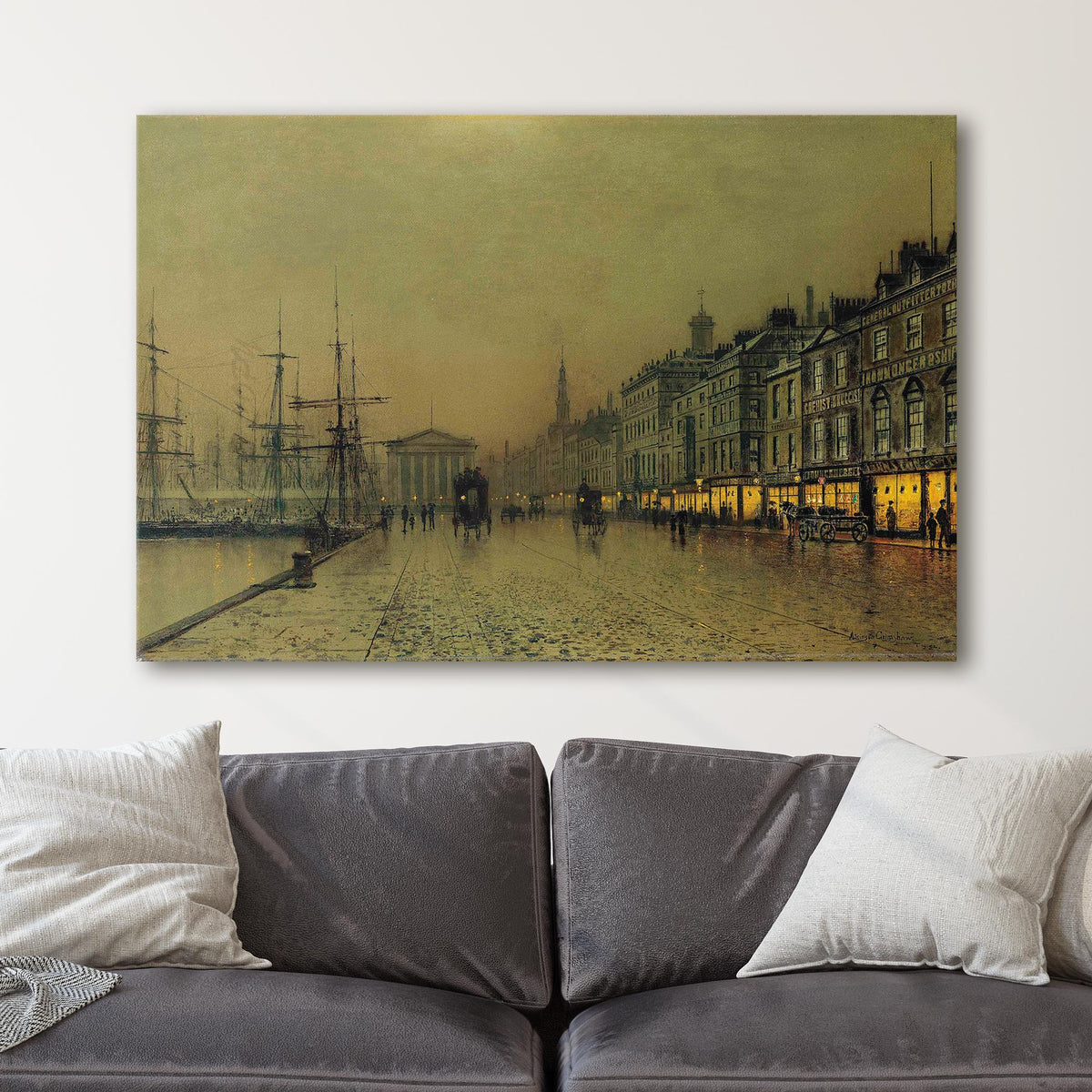 Greenock Dockside by Night (1892) - John Atkinson Grimshaw