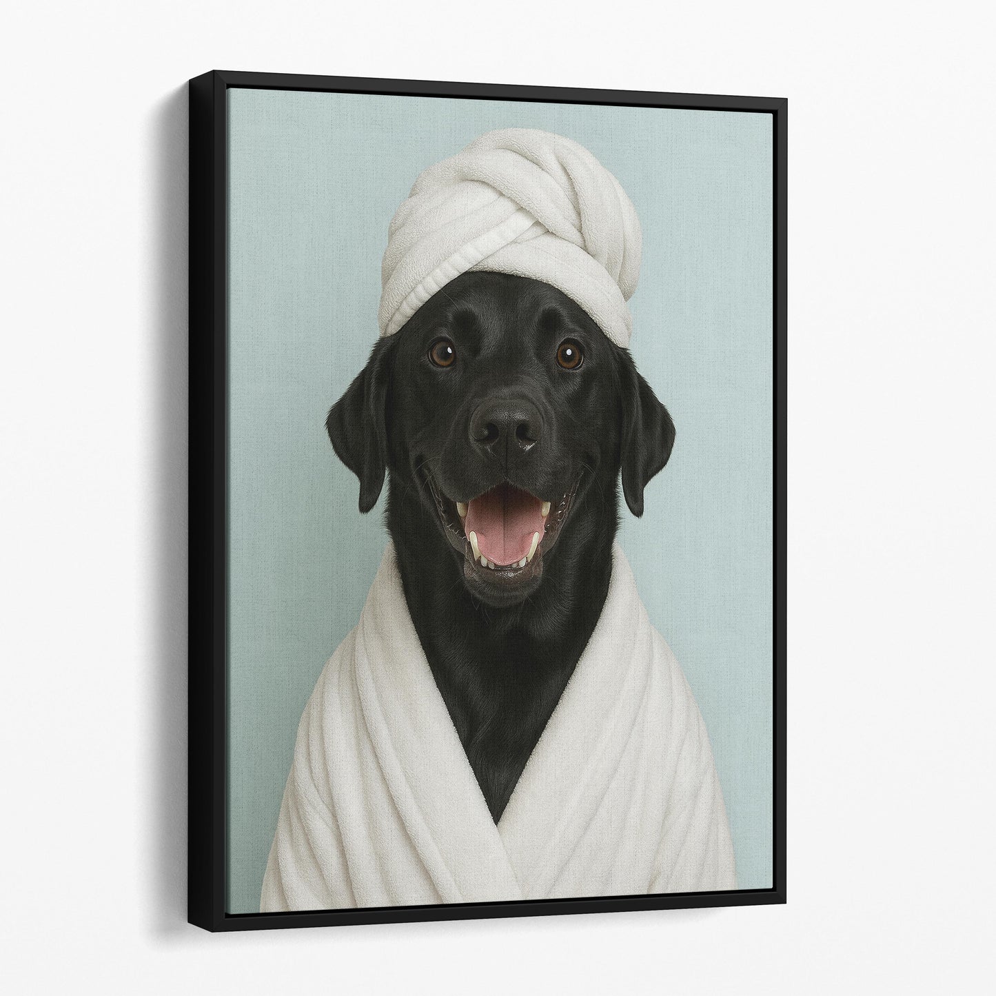 Black Labrador Dog Bath Towel
