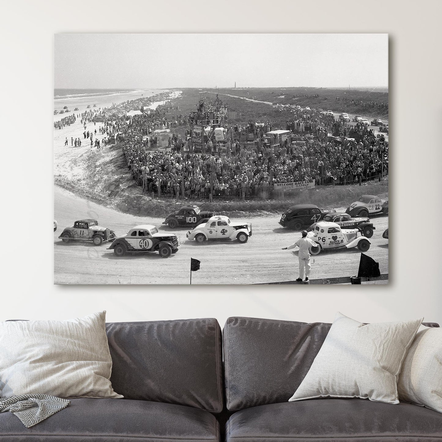 Early Days Daytona 500 On the Beach Stock Car Racing