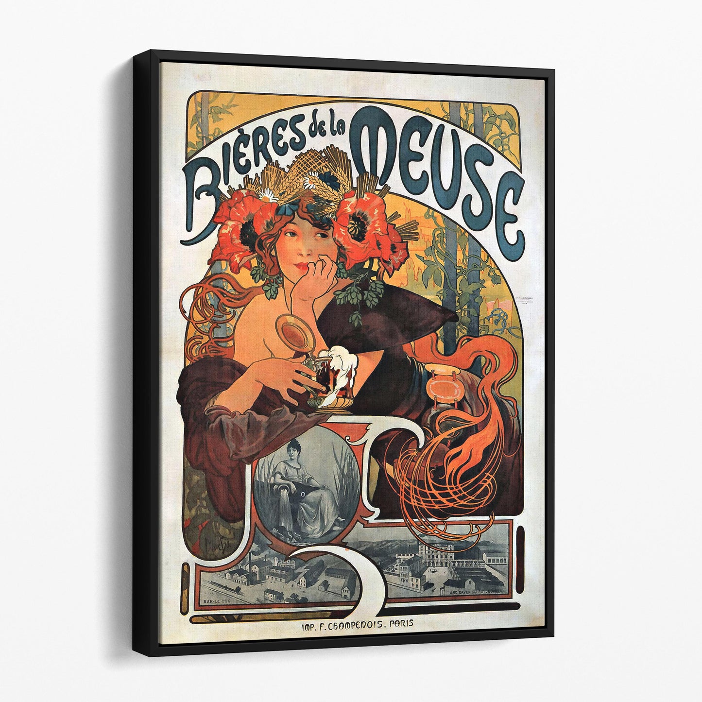 Bières de la Meuse 1897 by Alphonse Mucha