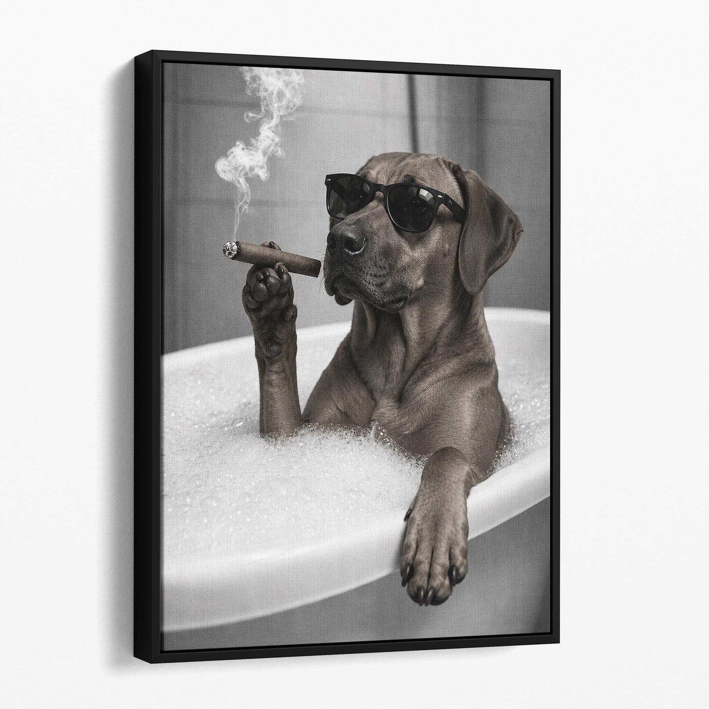 Rhodesian Ridgeback Dog Bathtub Cigar