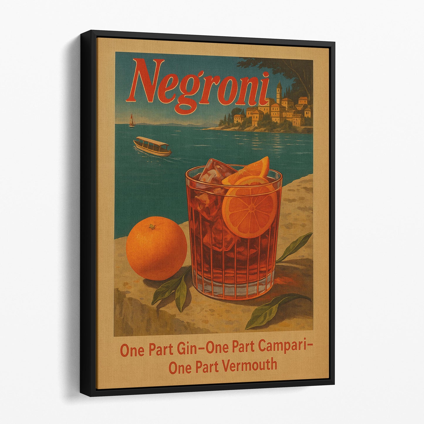 Negroni Vintage Drinking Poster