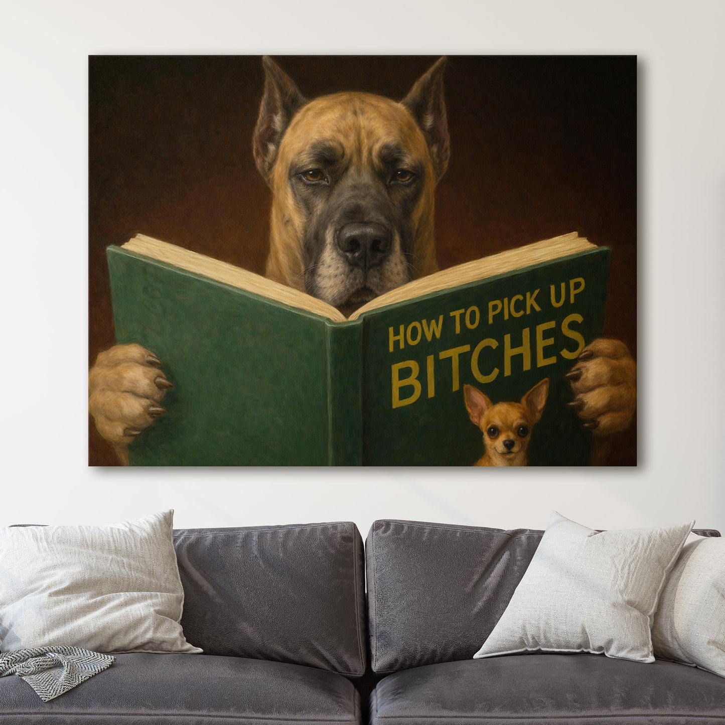 Great Dane Dog Reading Dating Book