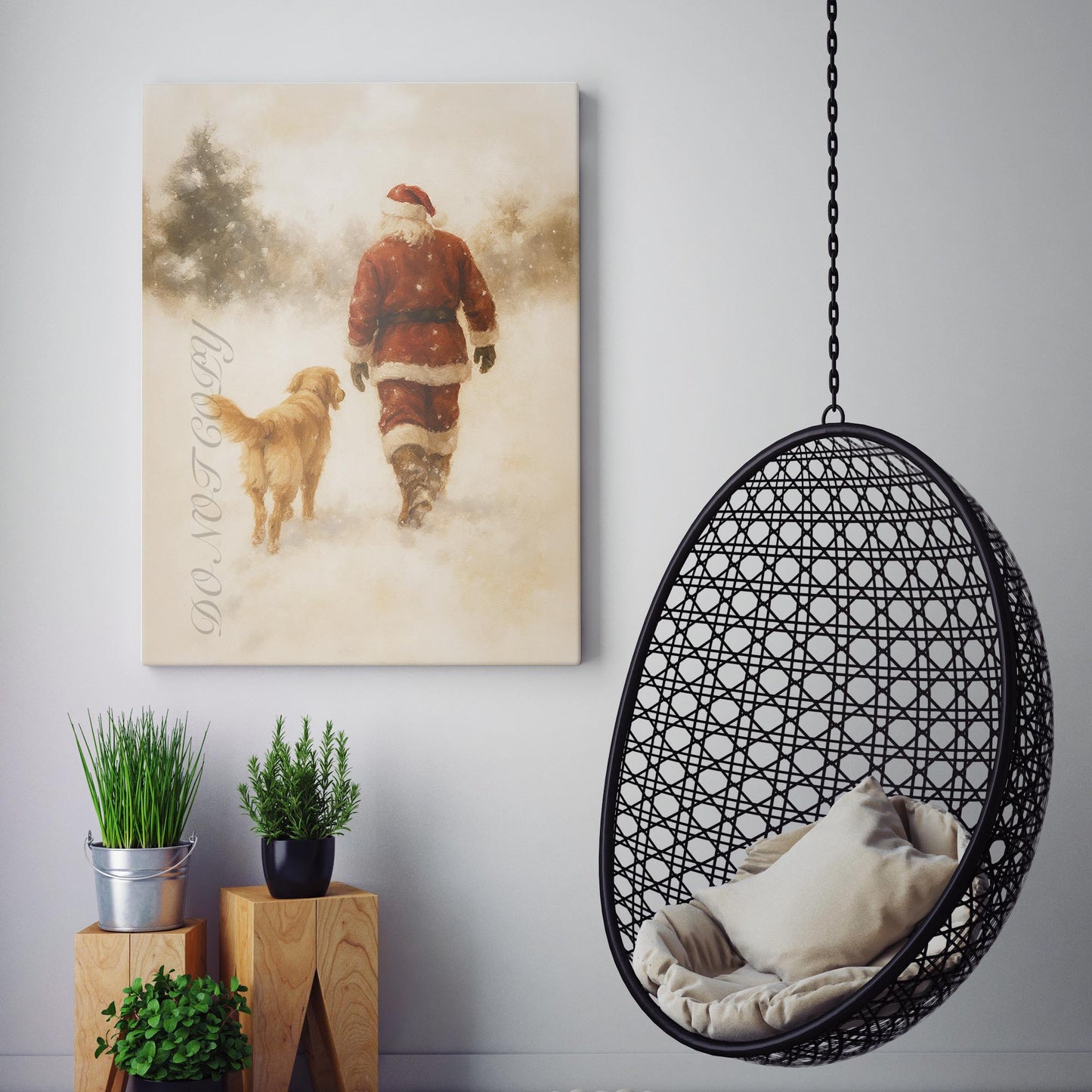 Santa Claus With Dog