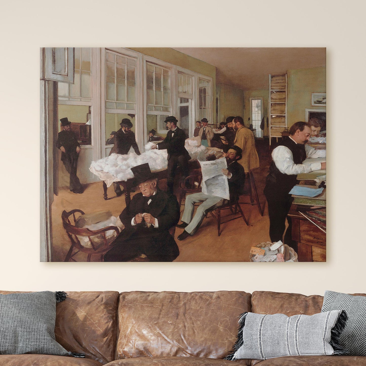 A Cotton Office in New Orleans by Edgar Degas