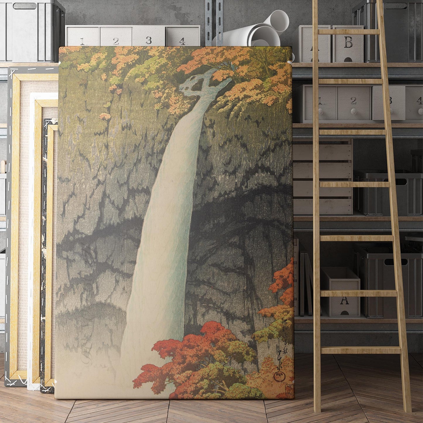 Kegon Waterfall, Nikko (1927) - Kawase Hasui