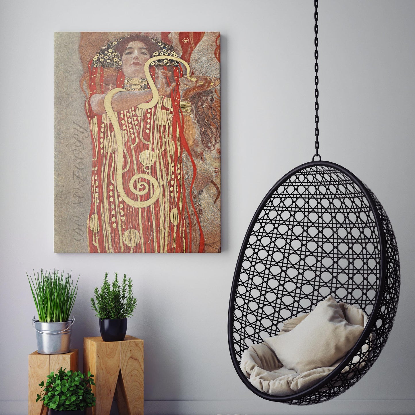 Hygieia Medicine Detail by Gustav Klimt