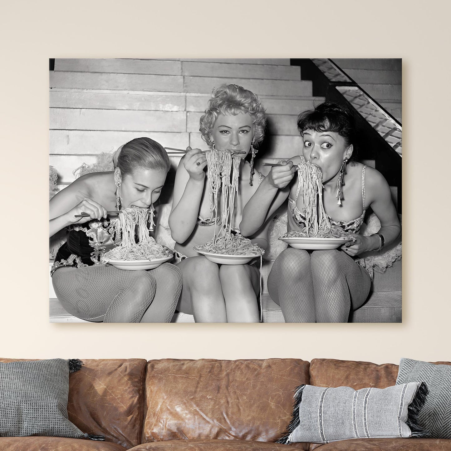 Women Eating Spaghetti