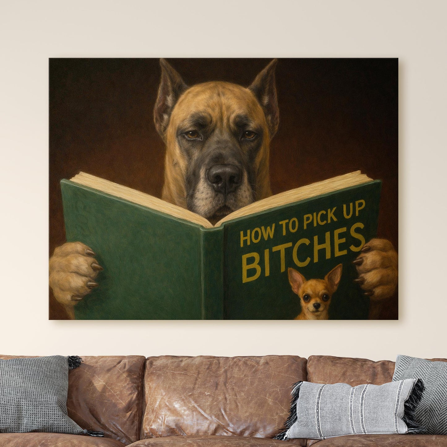 Great Dane Dog Reading Dating Book