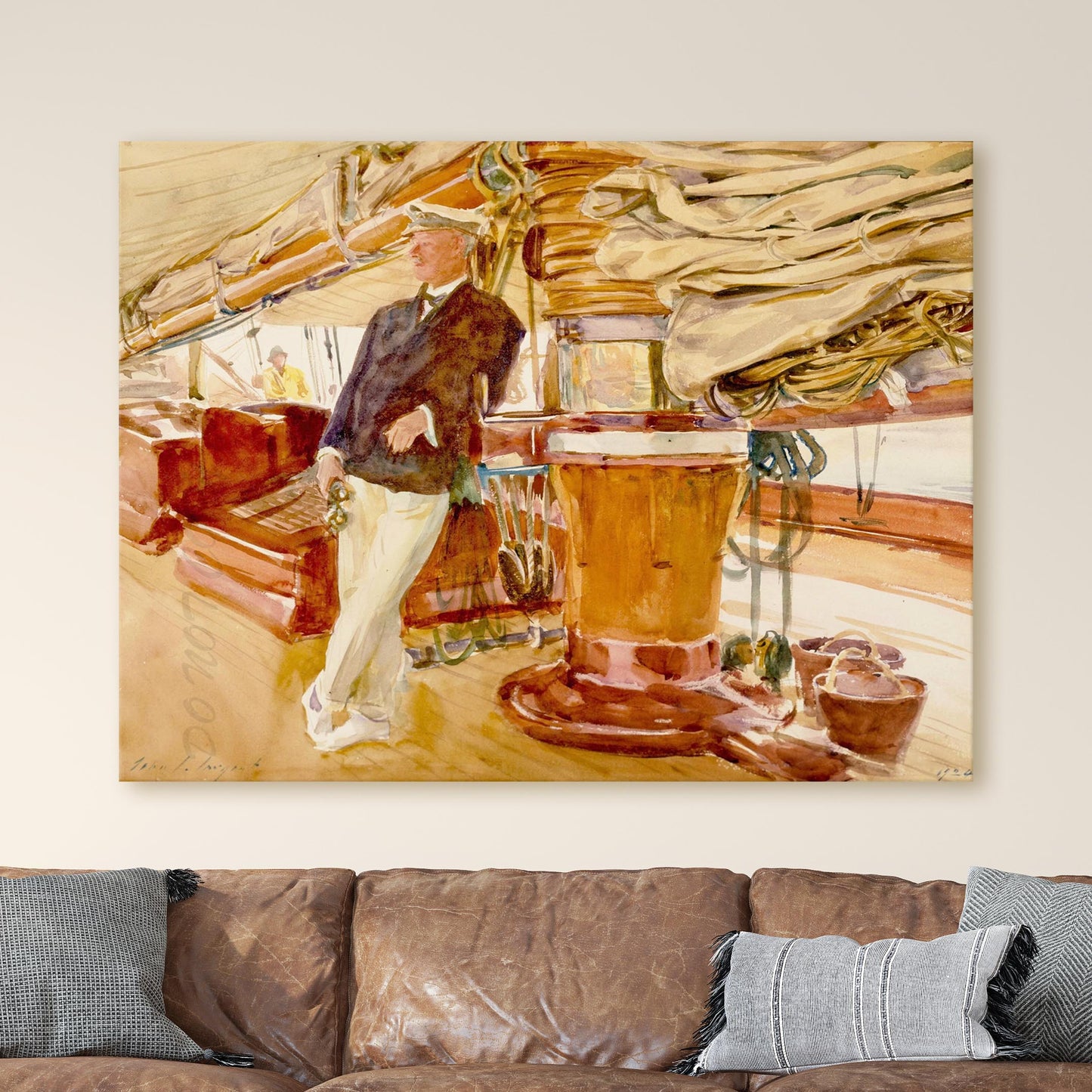 On the Deck of the Yacht Constellation, 1924 by John Singer Sargent