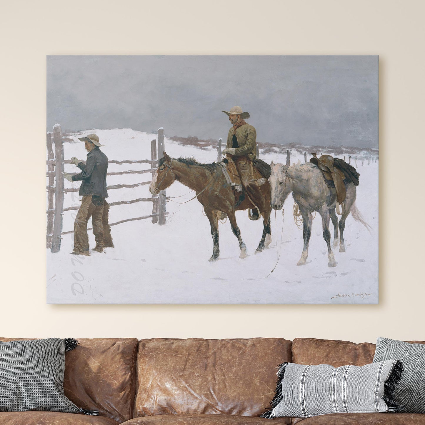 The Fall Of The Cowboy by Frederic Remington