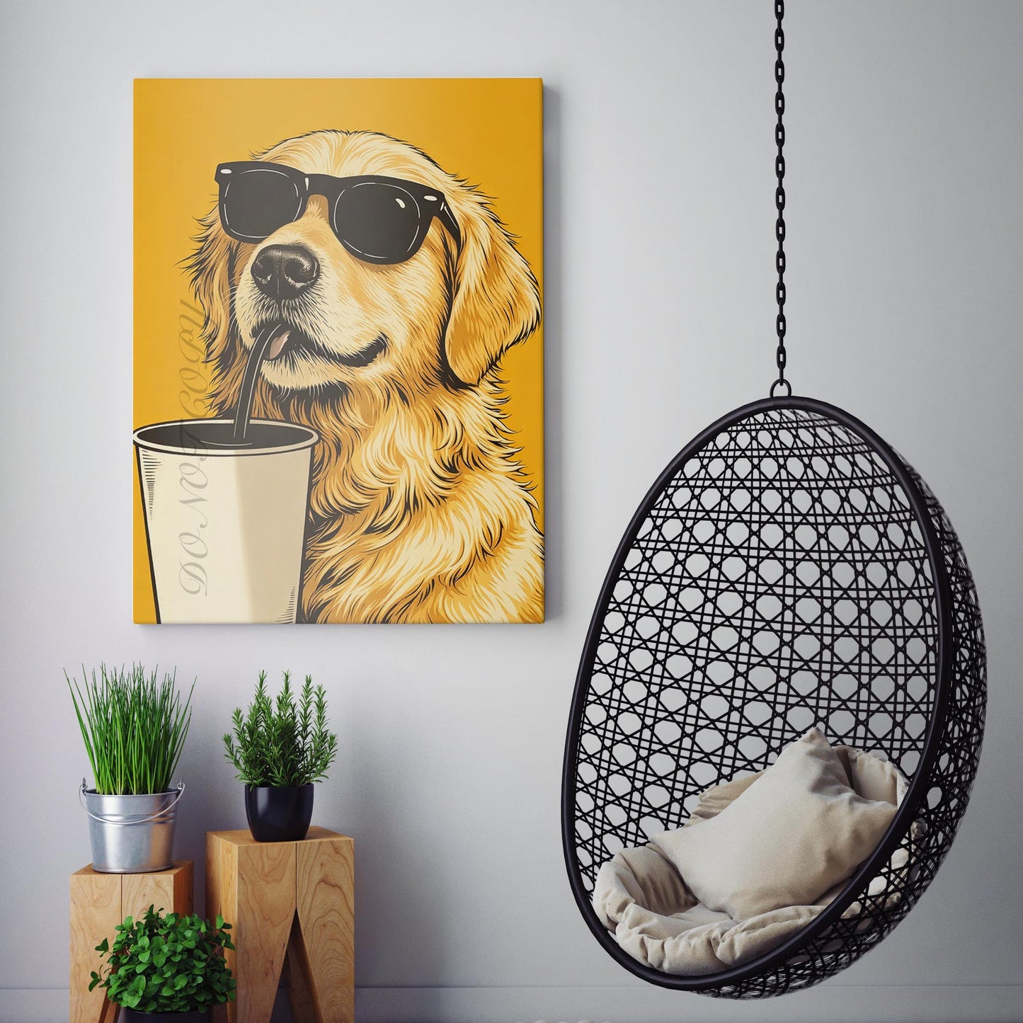 Golden Retriever Dog Retro