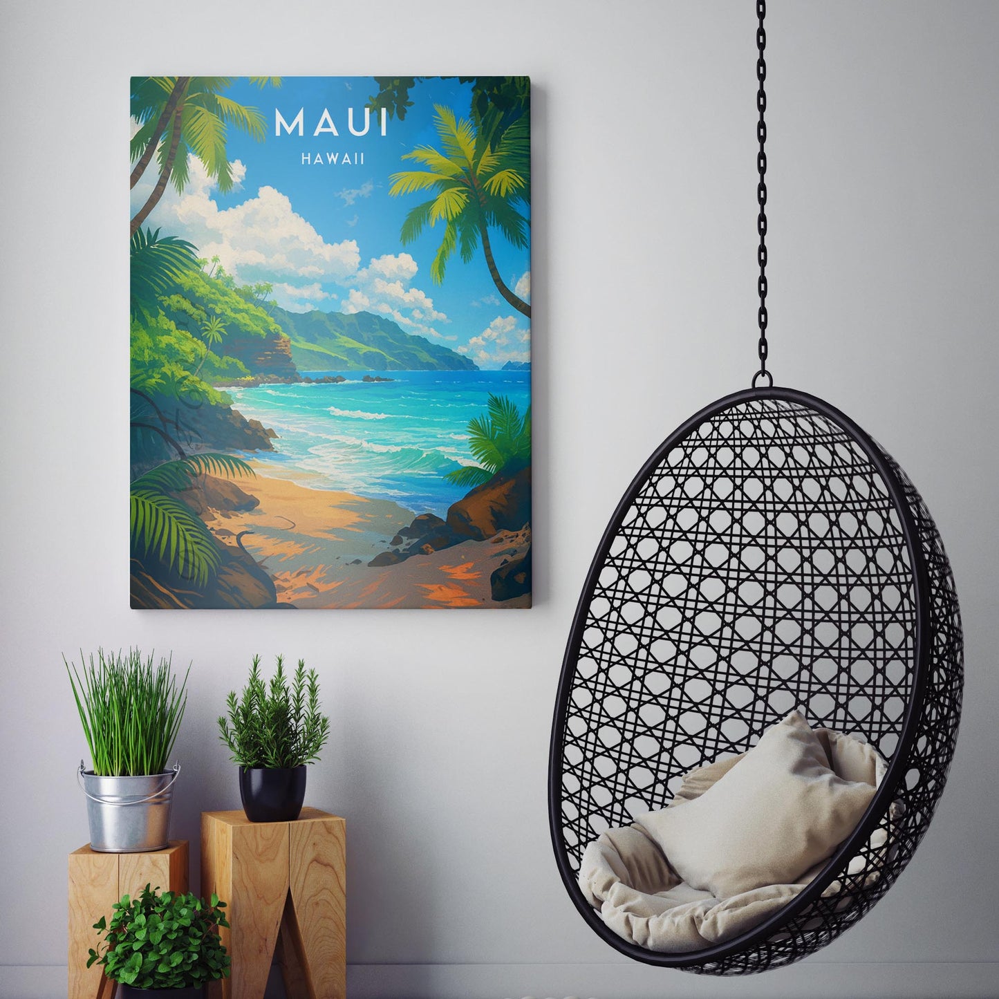 Maui Hawaii Vintage Travel Poster