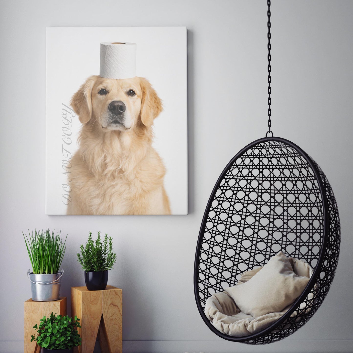 Golden Retriever Dog Toilet Paper