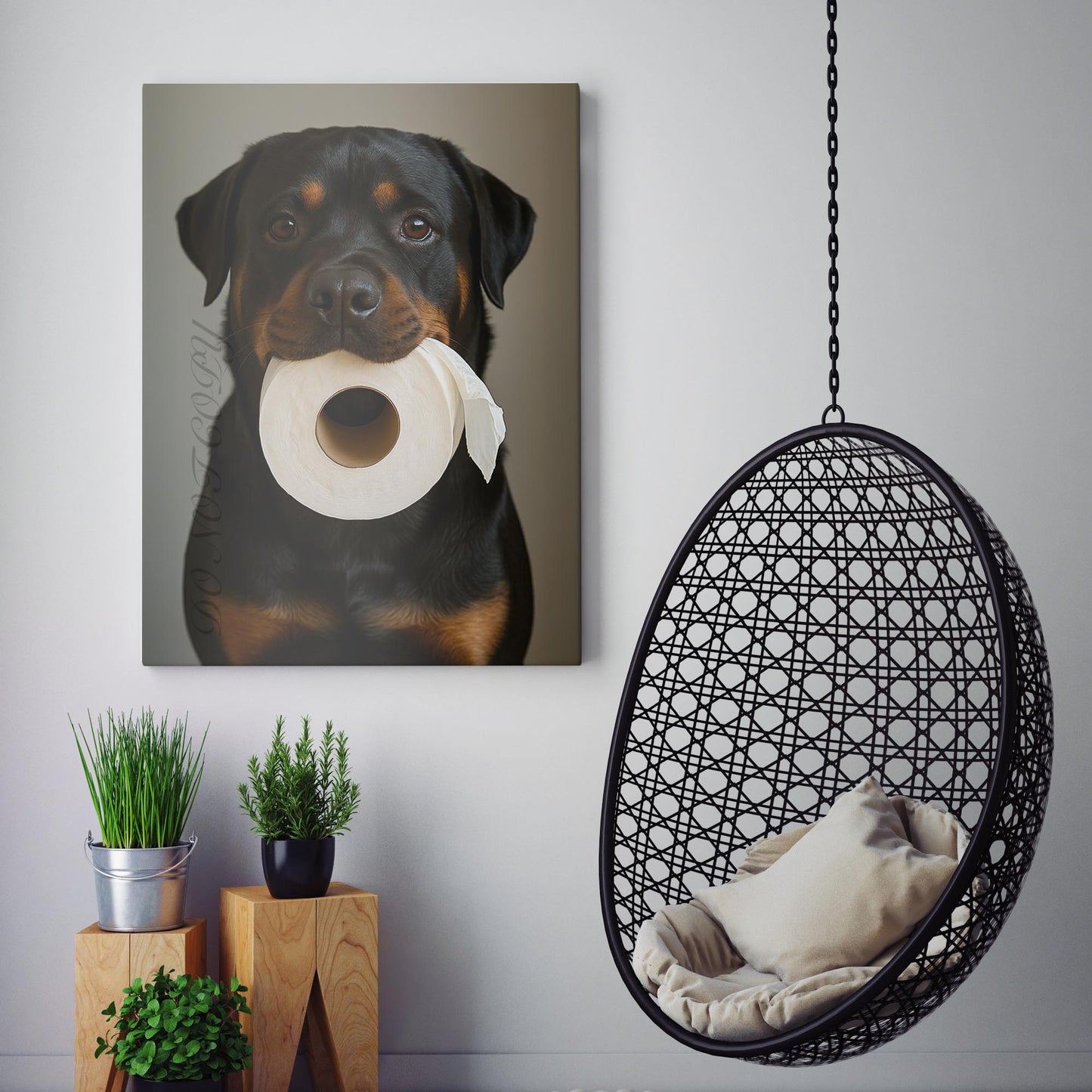 Rottweiler Dog Toilet Paper