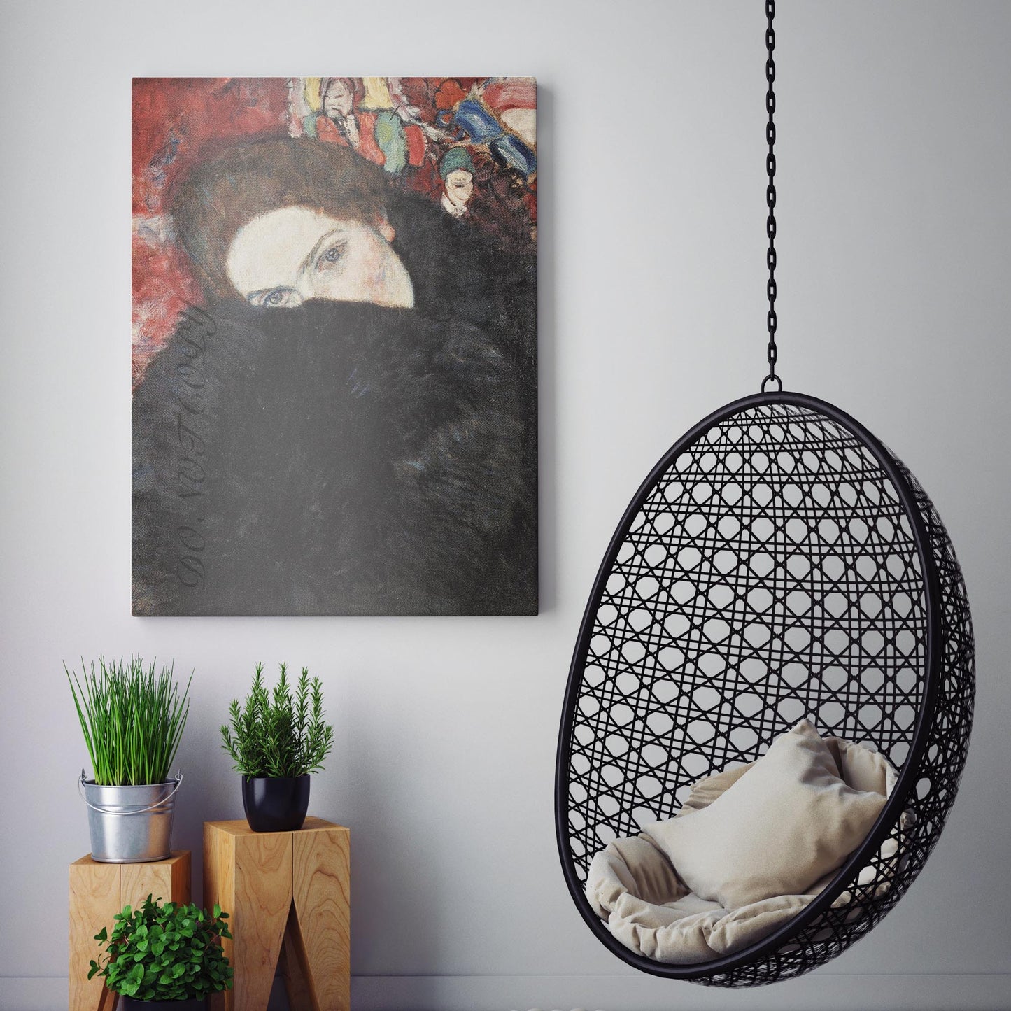 Lady With A Muff by Gustav Klimt