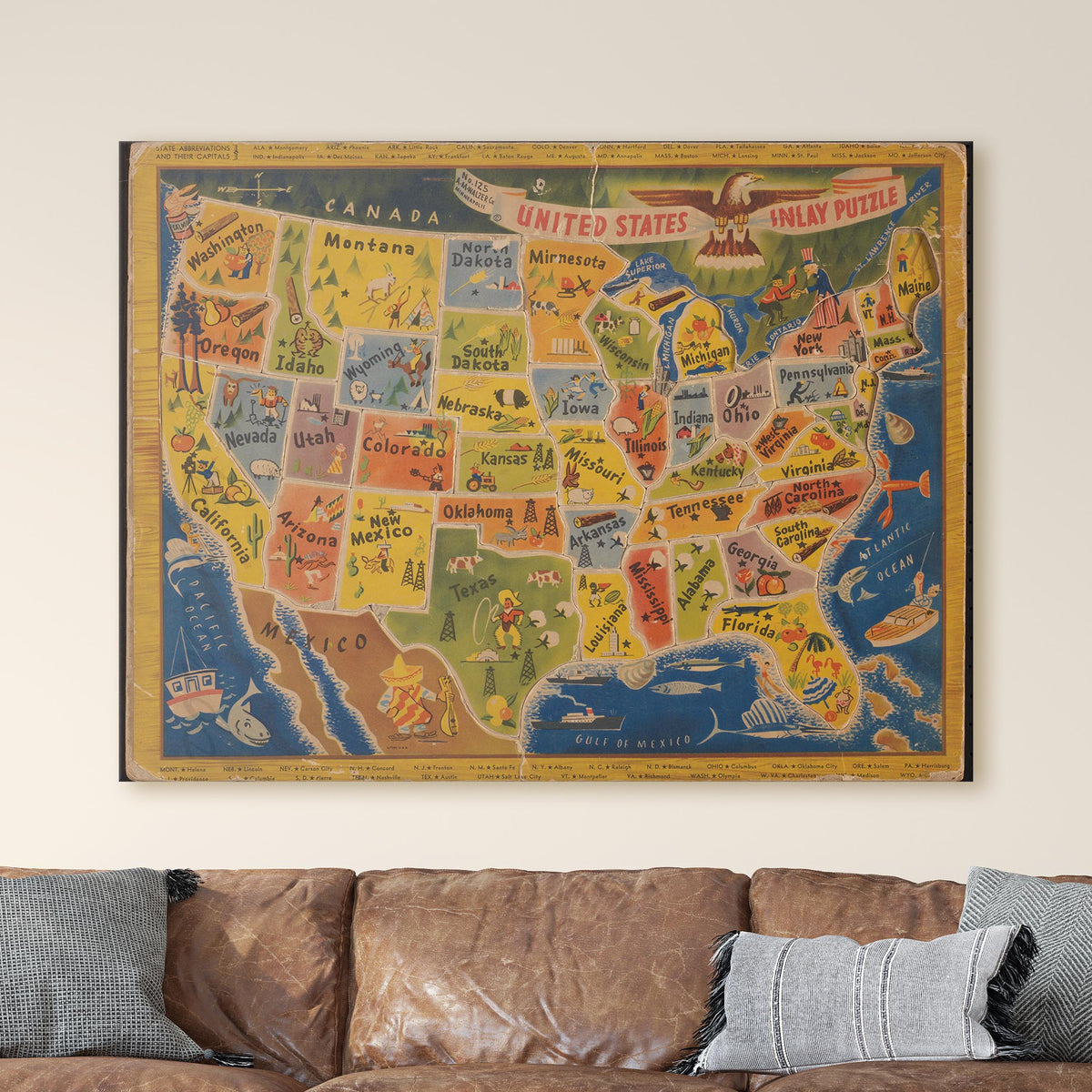 United States Puzzle Map