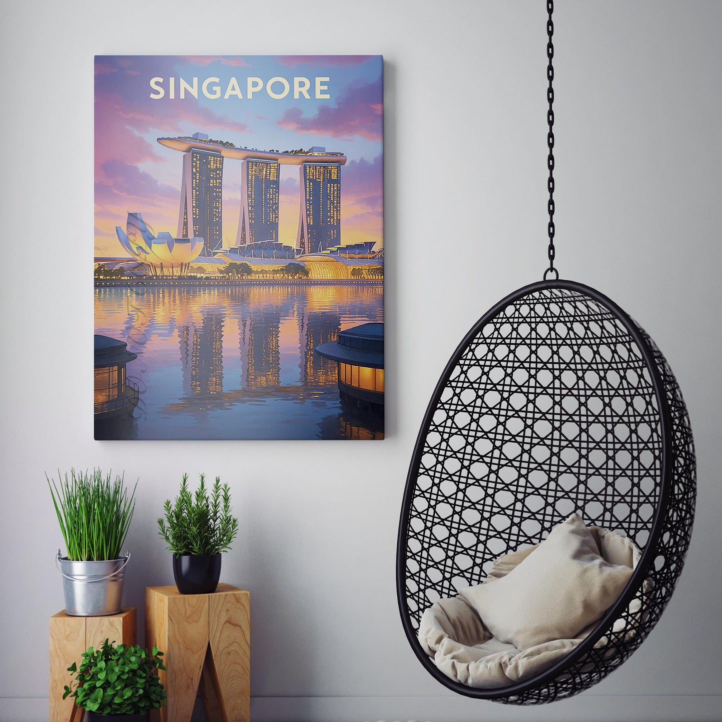 Singapore Vintage Travel Poster