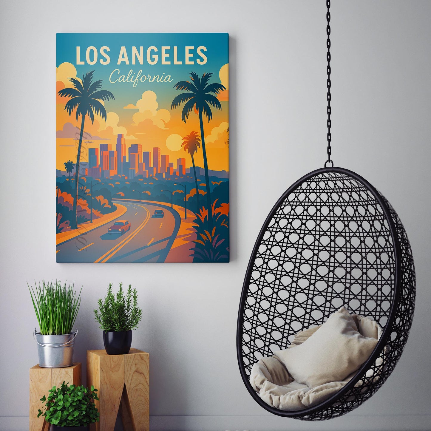 Los Angeles California Vintage Travel Poster