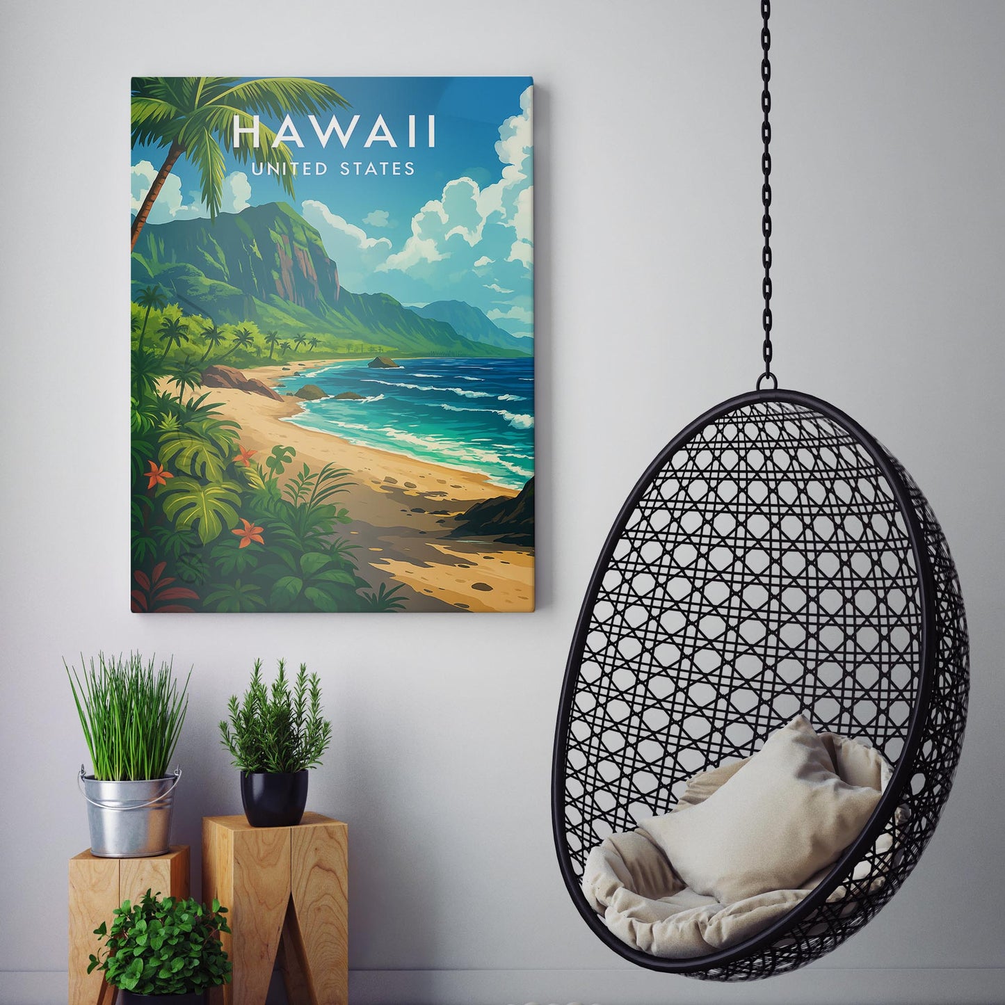 Hawaii Vintage Travel Poster