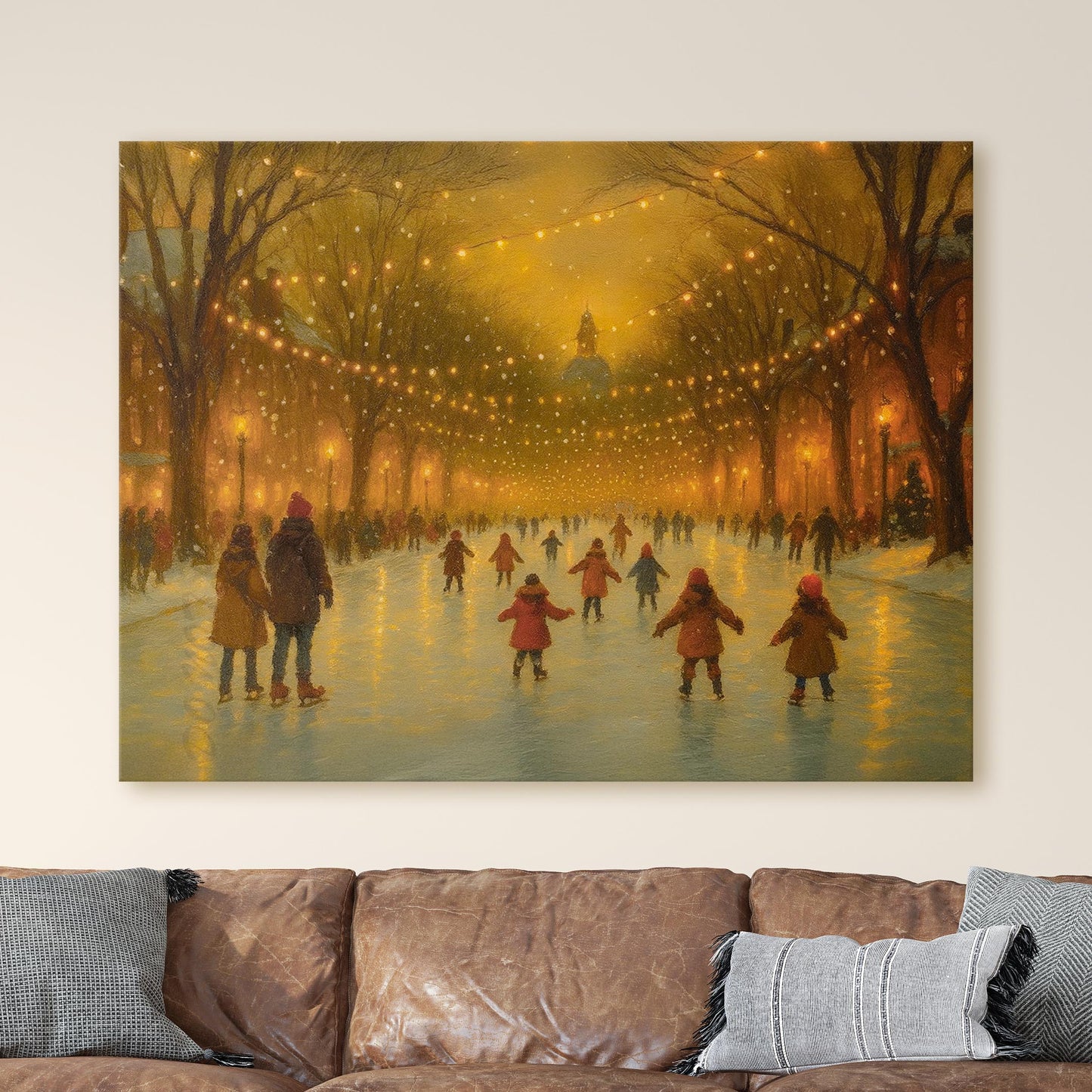 Ice Skating Under Christmas Lights