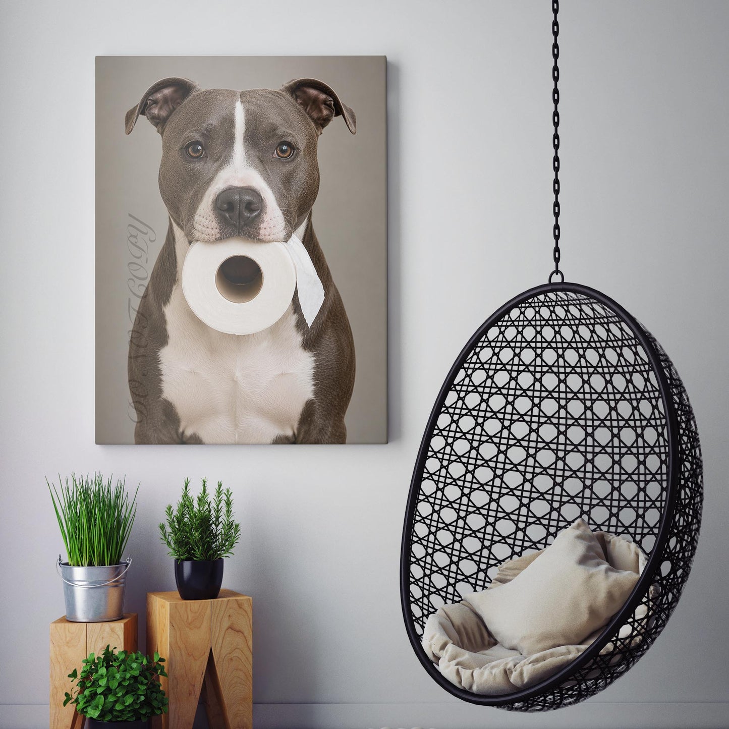 American Staffordshire Terrier Dog Toilet Paper